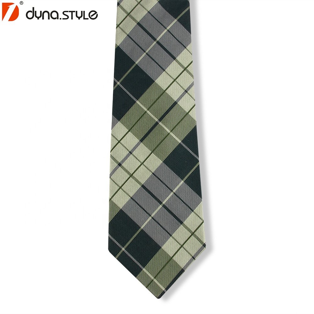 Man Fashion Polyester Checked Plaid Men Neck Ties for Ebay Lazada Shopee