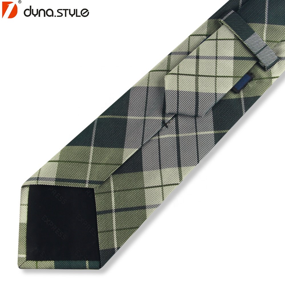 Man Fashion Polyester Checked Plaid Men Neck Ties for Ebay Lazada Shopee