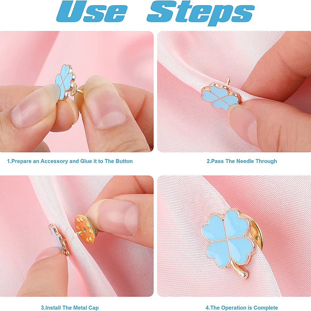 Nail Tie Tack Lapel Pin Back Clutch Scatter Butterfly Clasp Squeeze Badge Holder DIY Jewelry Gift for Women