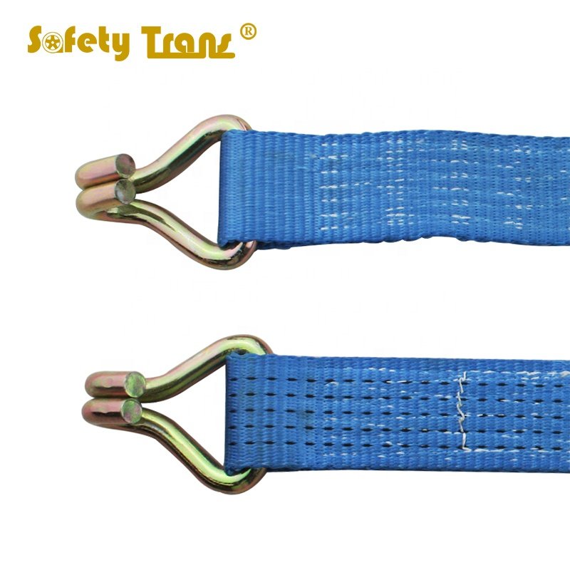 2'' 5T Aluminium Handle Ratchet tie down with Double J Hook