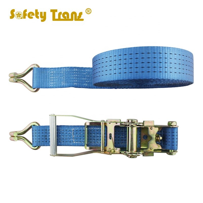 2'' 5T Aluminium Handle Ratchet tie down with Double J Hook