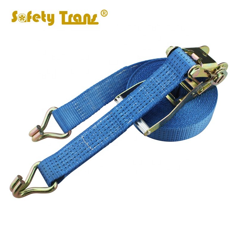 2'' 5T Aluminium Handle Ratchet tie down with Double J Hook