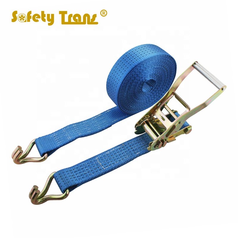 2'' 5T Aluminium Handle Ratchet tie down with Double J Hook