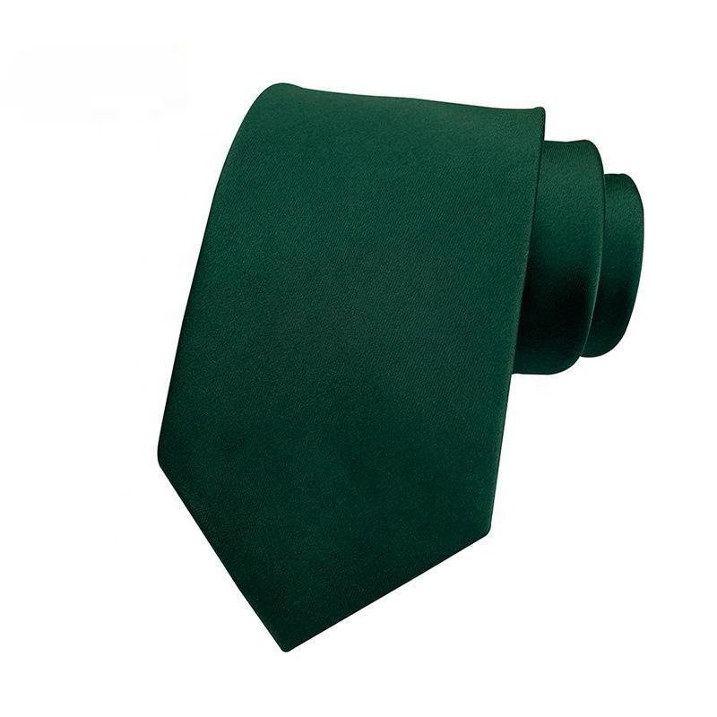Factory directly wholesale mens plain coloured tie solid colors polyester multicolor plain black tie men necktie