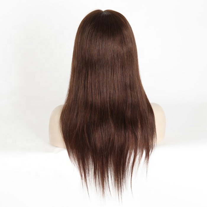 China hair factory high quality european virgin hair silk top glueless wigs human hair no glue lace front