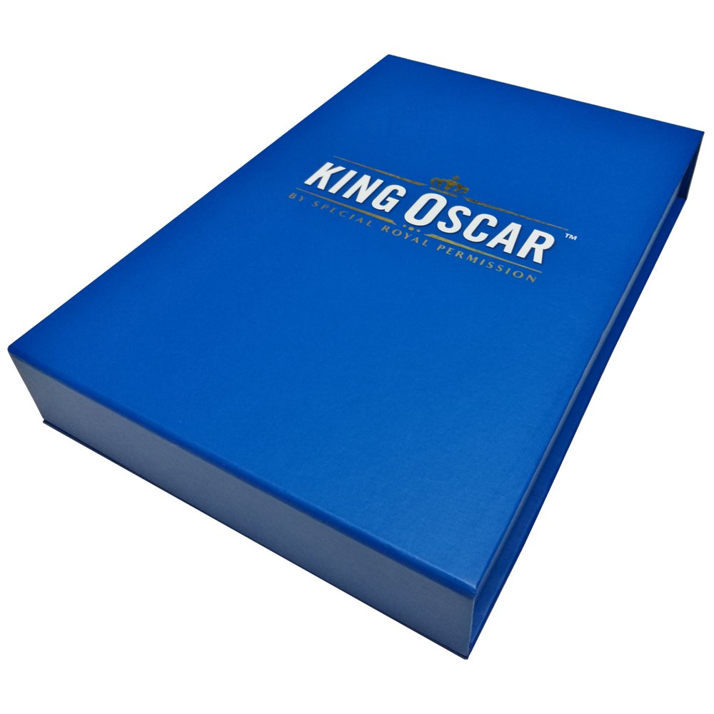 High quality packaging factory customize large blue matte gift boxes