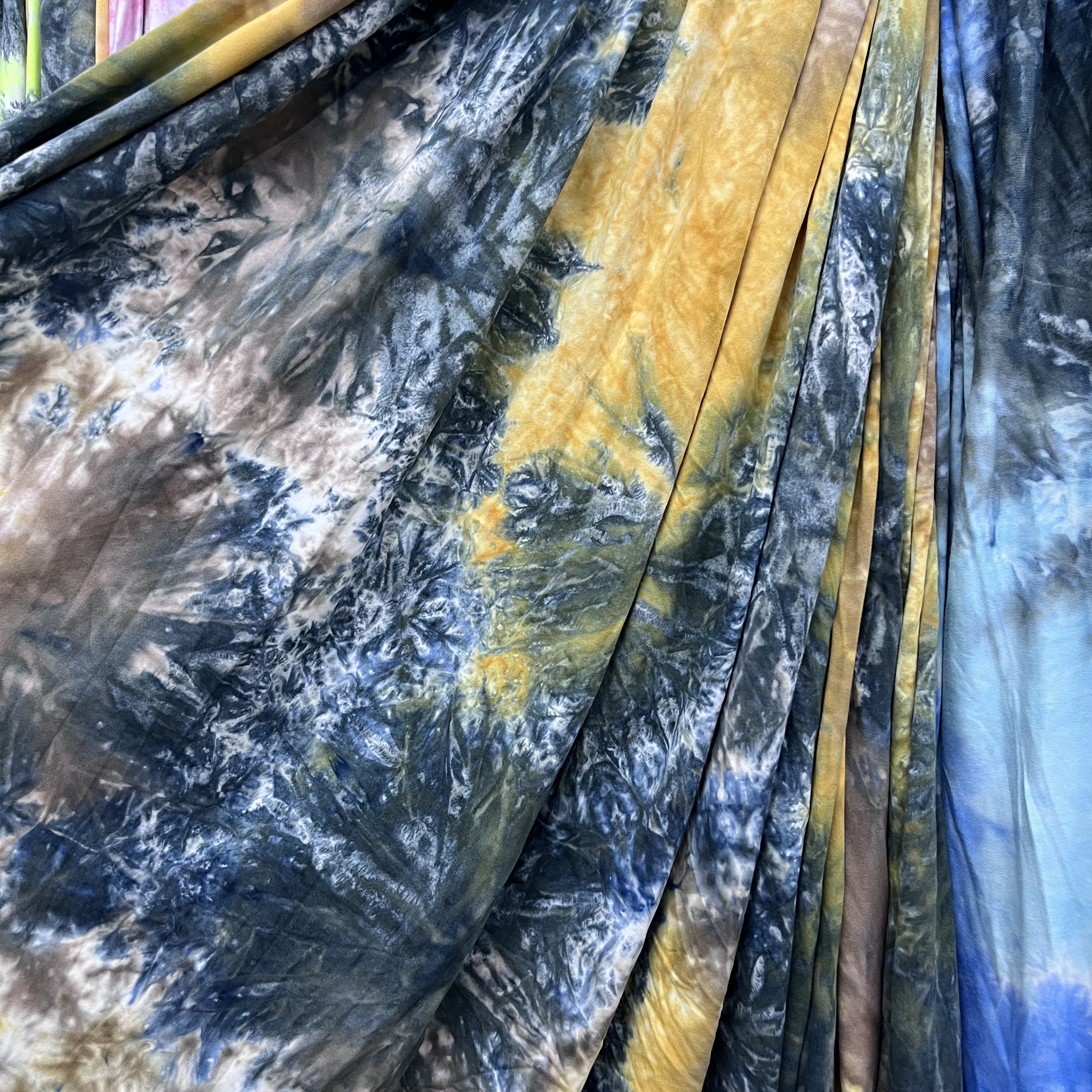 2024/ss Polyester Spandex DTY Brushed Tie Dye Spring And Summer Legging Fabric