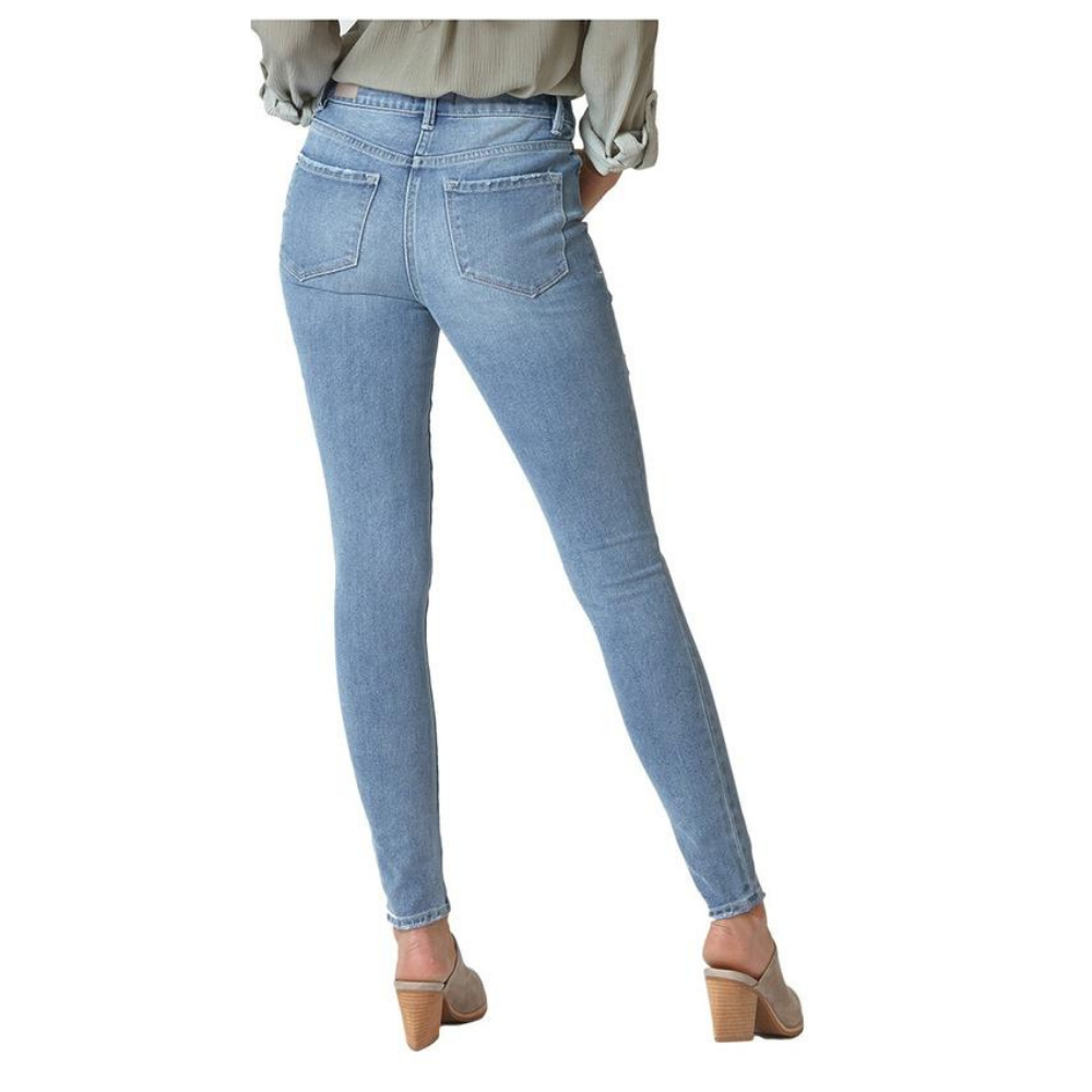 Casual Cool 2024 Premium Quality Custom Stretchy High Waist Distressed Women's Skinny Denim Jeans Low Cost Made From Bangladesh