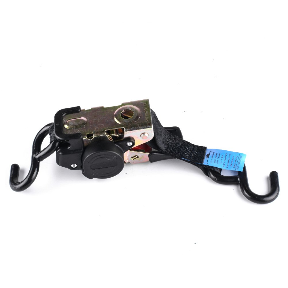 Auto Retractable Ratchet Tie down Straps with Hooks for Motorcycle ATV & Auto Trailers Cargo Accessories