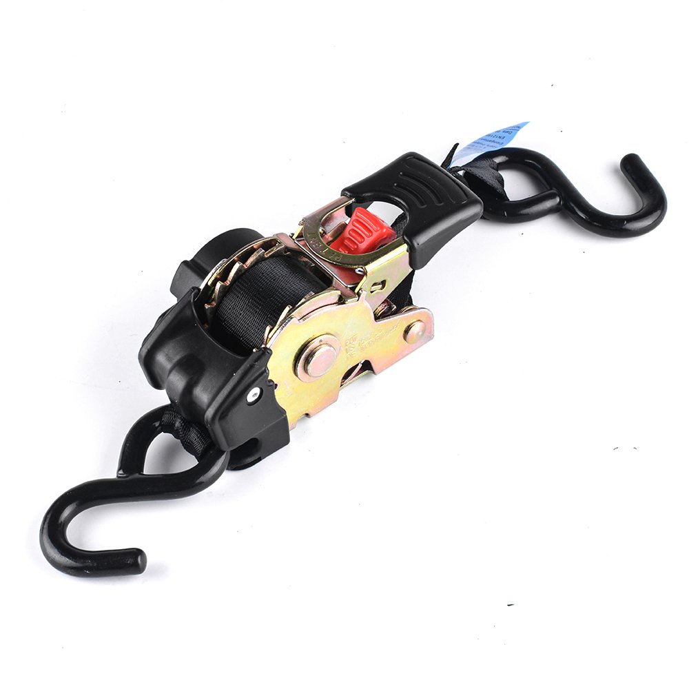 Auto Retractable Ratchet Tie down Straps with Hooks for Motorcycle ATV & Auto Trailers Cargo Accessories