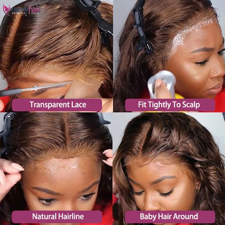 40Inch Vietnamese Chocolate Brown 100% Virgin Lace Front Wig Human Hair Loose Body Wave Brazilian HD Transparent Lace Wig Vendor
