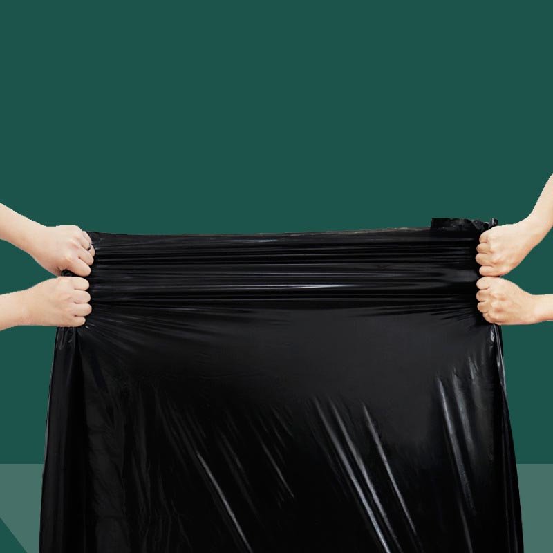 Custom Plastic 1m-2m Contractor Rubbish Trash Bags cross Large Black Cross Tie Heavy Duty Garbage Bags