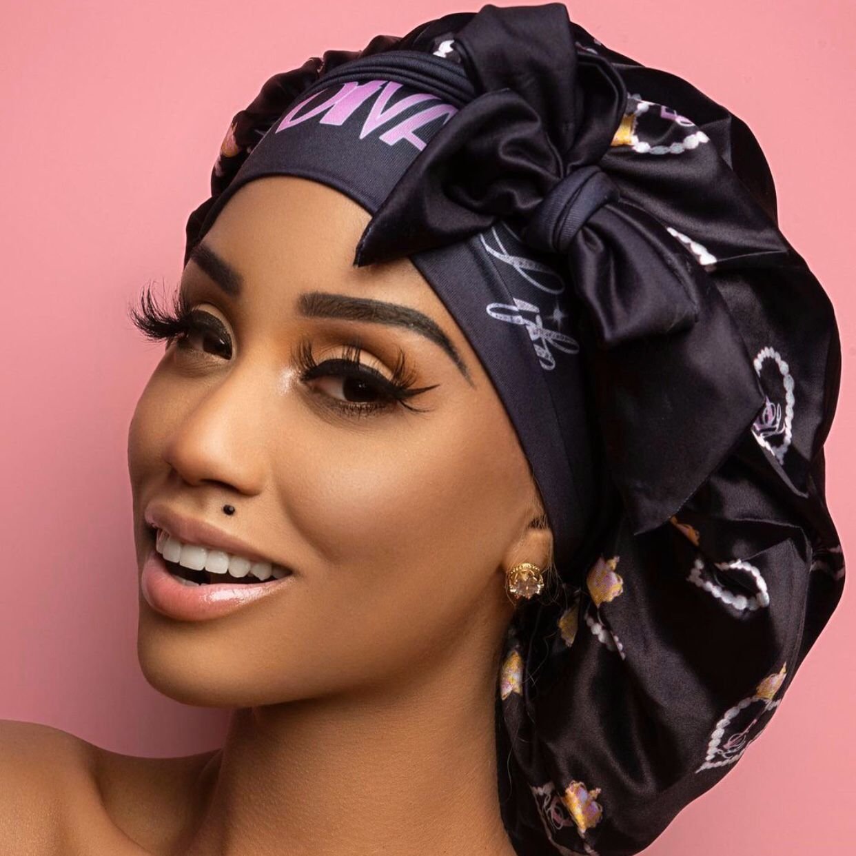 hot sale reversible bonnets satin sleeping long tie hair bonnets for women soft silk bonnets designer