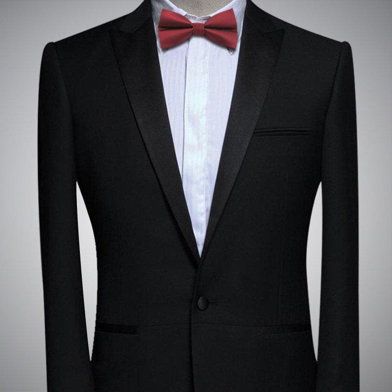 Trend Tie Men's Wedding Groom Groomsman Korean Suit Wine Red Men's Bow Tie