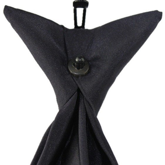 Mens Security Uniform Black Polyester Ties Custom Design Necktie Logo Clip on Tie For Unisex
