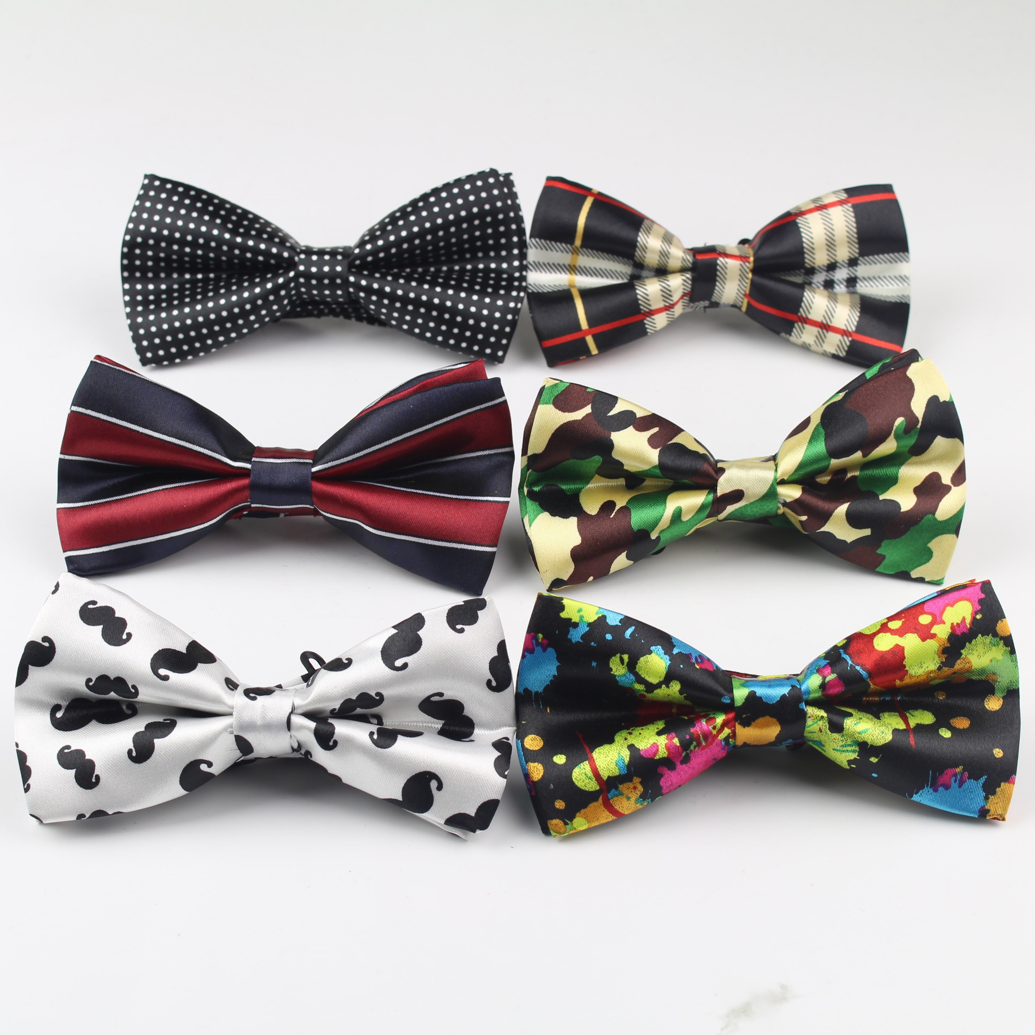 2019 Men's Bow Tie High Quality Flexible Bowtie Smooth Necktie Soft Matte Butterfly Decorative Pattern Solid Color Ties