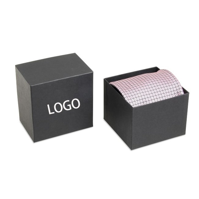 Custom logo printed empty bow tie necktie gift packaging box