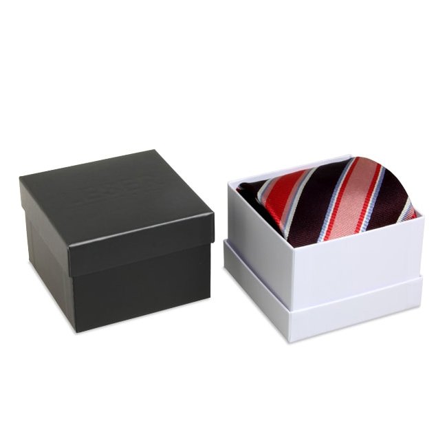 Custom logo printed empty bow tie necktie gift packaging box