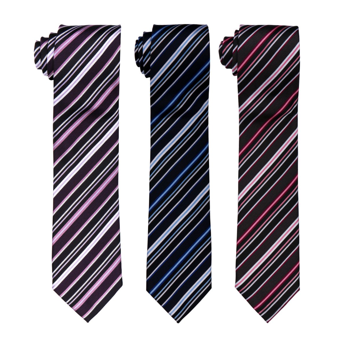 8cm Handmade Red Blue Stripe Tie High Quality Silk Red Stripe Neckties For Men Polyester Cheap Ties For Man