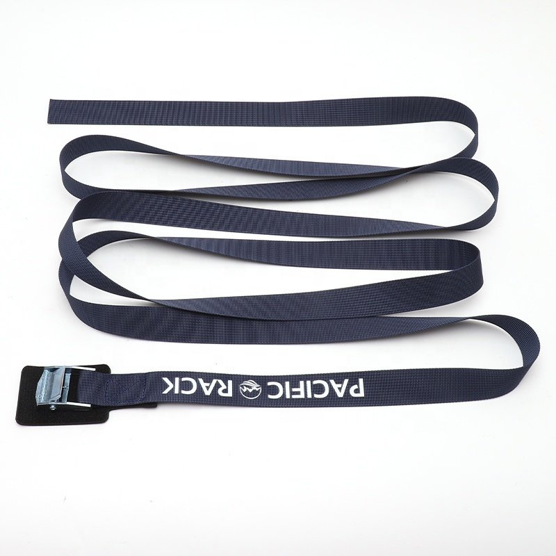 Custom high strength cam buckle strap tie down nylon webbing Zinc alloy buckle cargo lashing strap