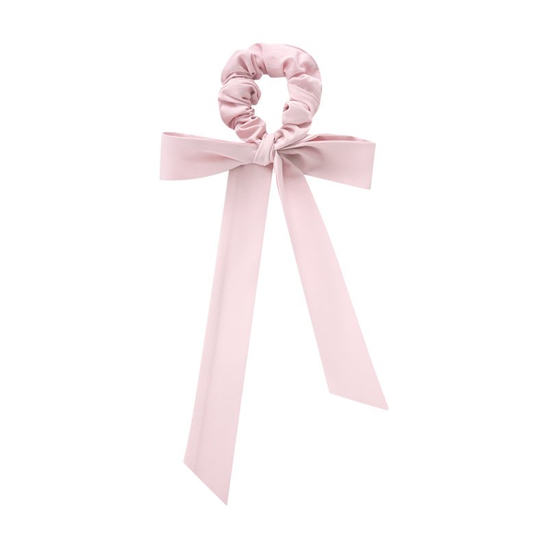 YMR-DA373 Women's Solid Color Casual Elastic Hairband Sports Polyester Head Band Bowknot Ribbon