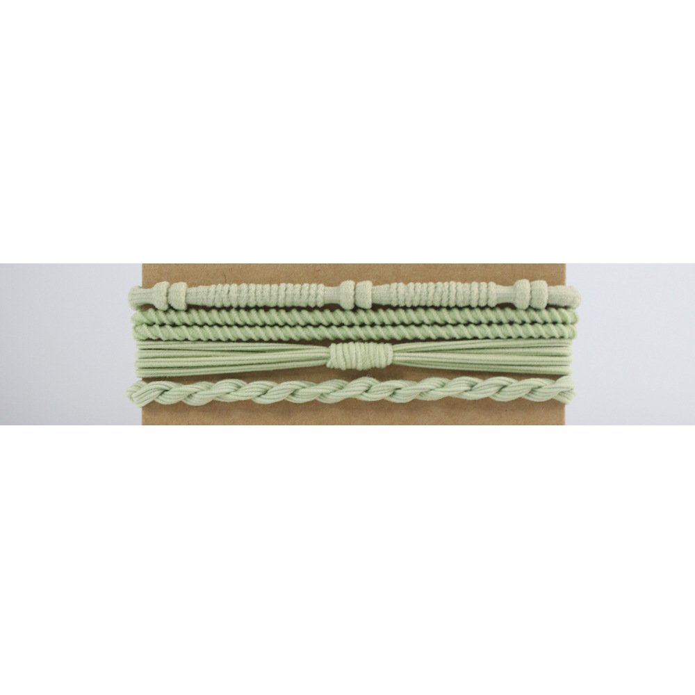 Wholesale 4 Pcs New Bohemian Style Braided Boho Hair Ties Bracelet Elastics Head Rope Women