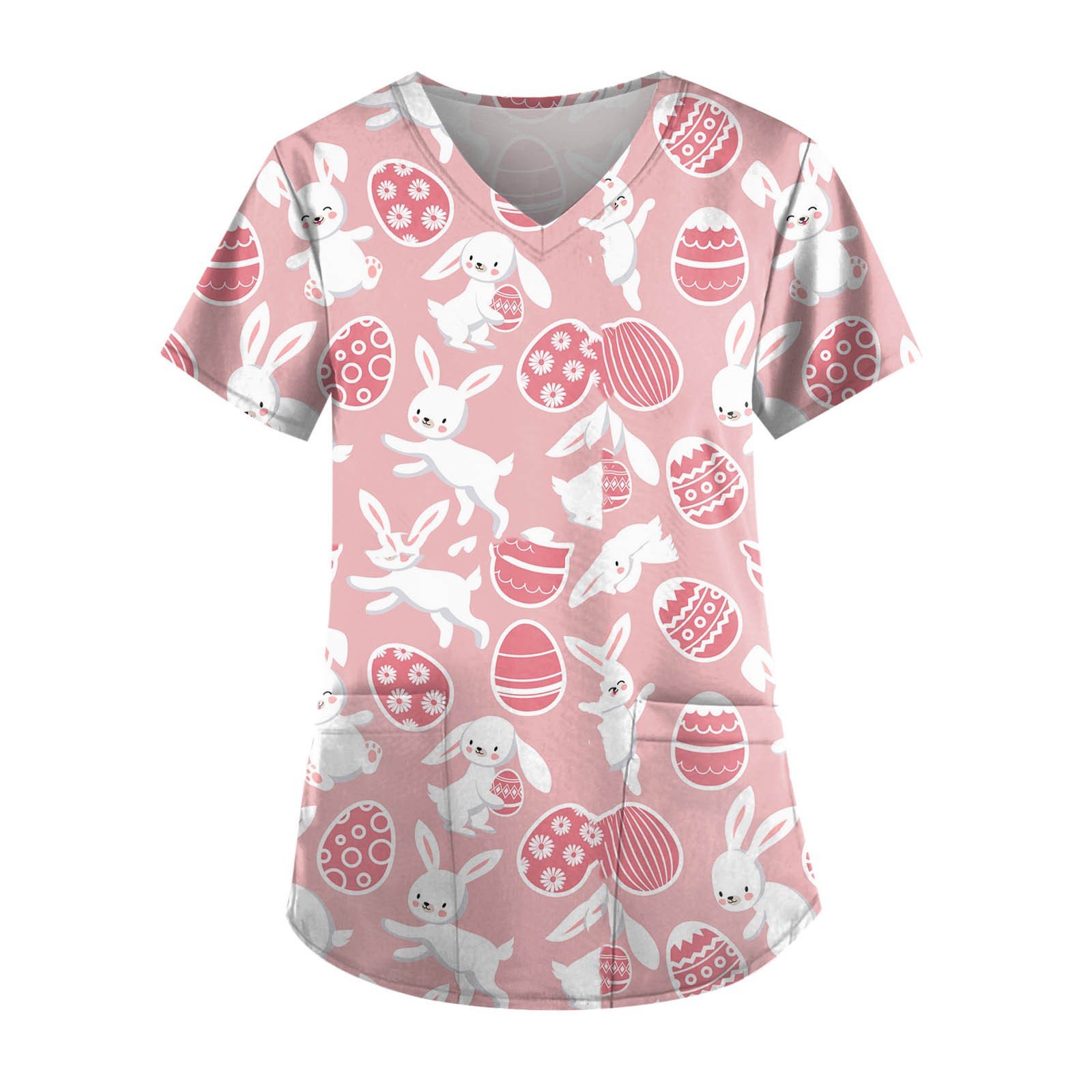 plus size new style fashion tie-dyed printing medical hospital Nursing uniforms scrub top