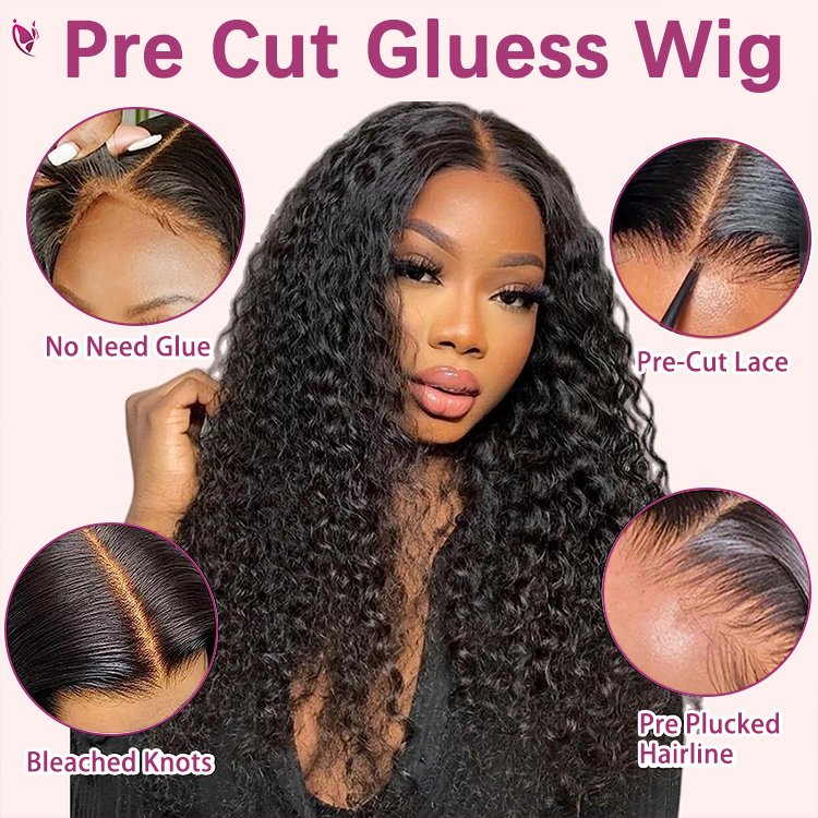 Wear And Go Glueless Wig Raw vietnam Human Hair Indian Deep Water Wave Swiss Full Hd Lace Frontal Burmese Curly Front Wig Vendor