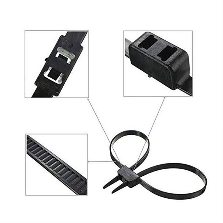 Disposable Zip Tie Handcuffs Police Double Locking Strong Restraints Plastic Handcuffs Extra Durable Nylon Double Flex Cuff