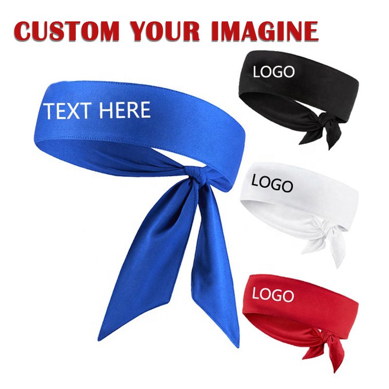 2024 Fast Shipping Private Label Custom Men Silk Satin Work Out Sport High Elastic Soft Headbands Wrap