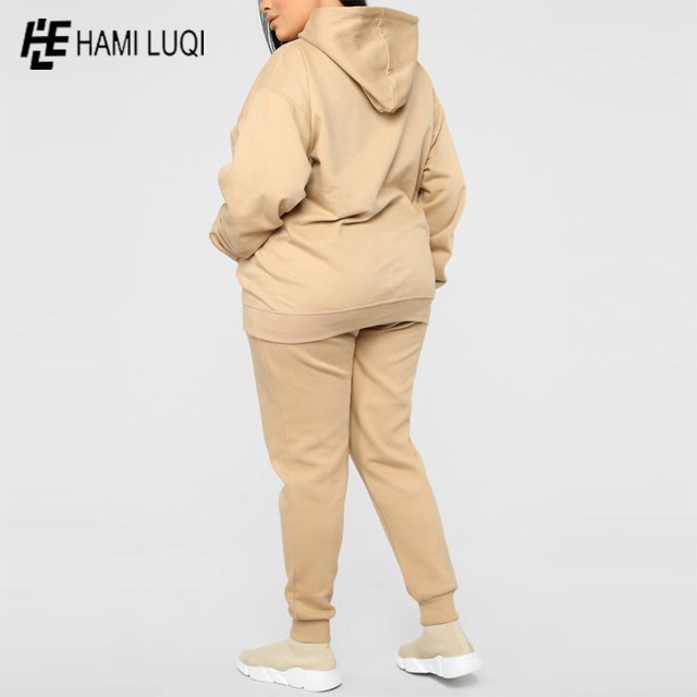 Wholesale Crop Top Jogger Fleece Two Piece hoodies Pants Set Sweatpants And Hoodie women 2 piece set