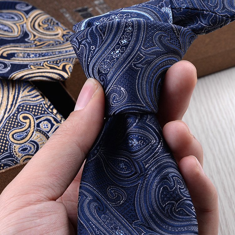 Custom Silk Floral Ties Polyester Ties Necktie Fabrics Paisley Neck Ties for Men