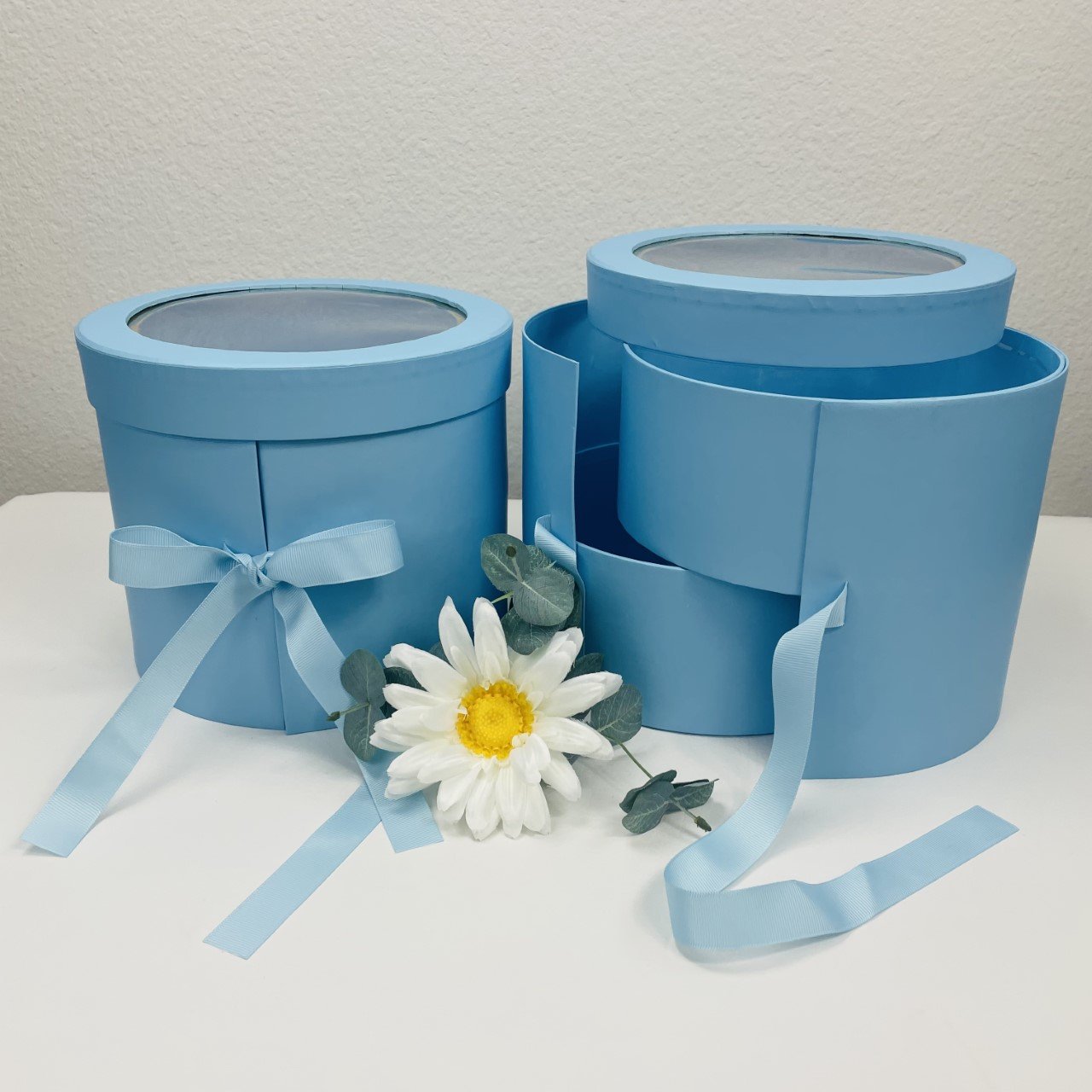 Luxury Customized Yellow Round Flower Packaging Bouquet Boxes Many Shapes Round Hat Preserved Gift Roses Flower Paper Box