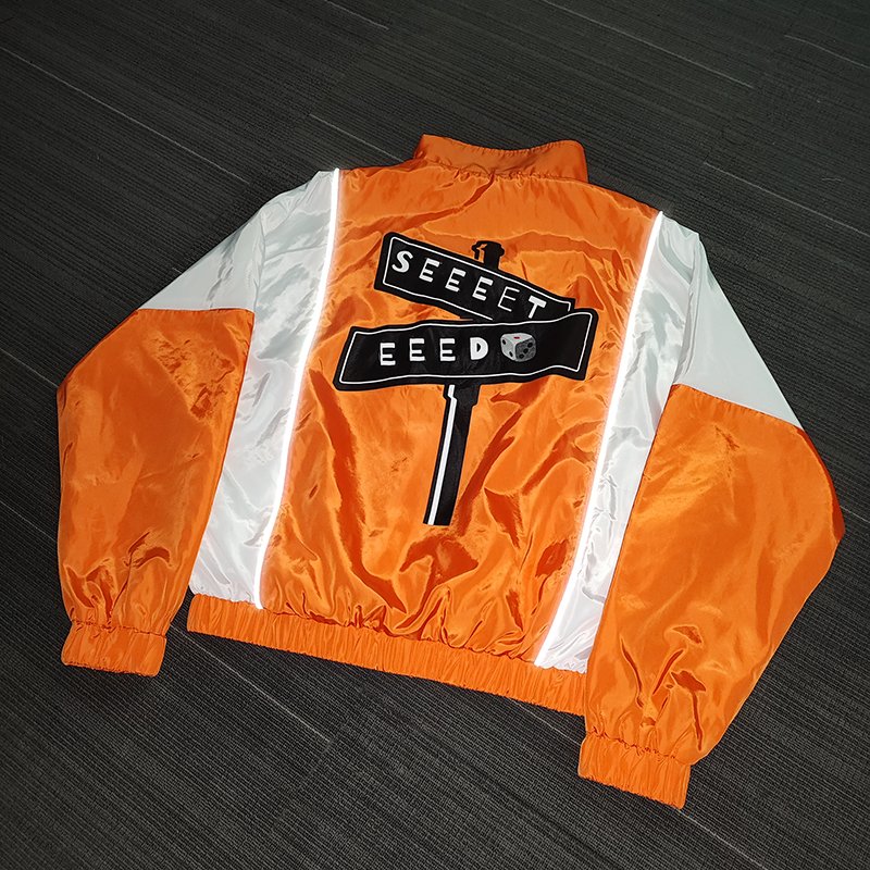 YSJY men sets two piece custom windbreaker shorts and jacket tracksuit reflective zip up nylon two piece windbreaker short set
