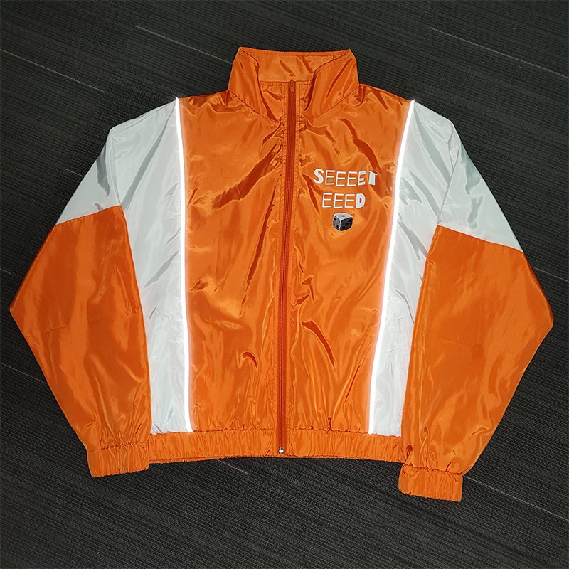 YSJY men sets two piece custom windbreaker shorts and jacket tracksuit reflective zip up nylon two piece windbreaker short set