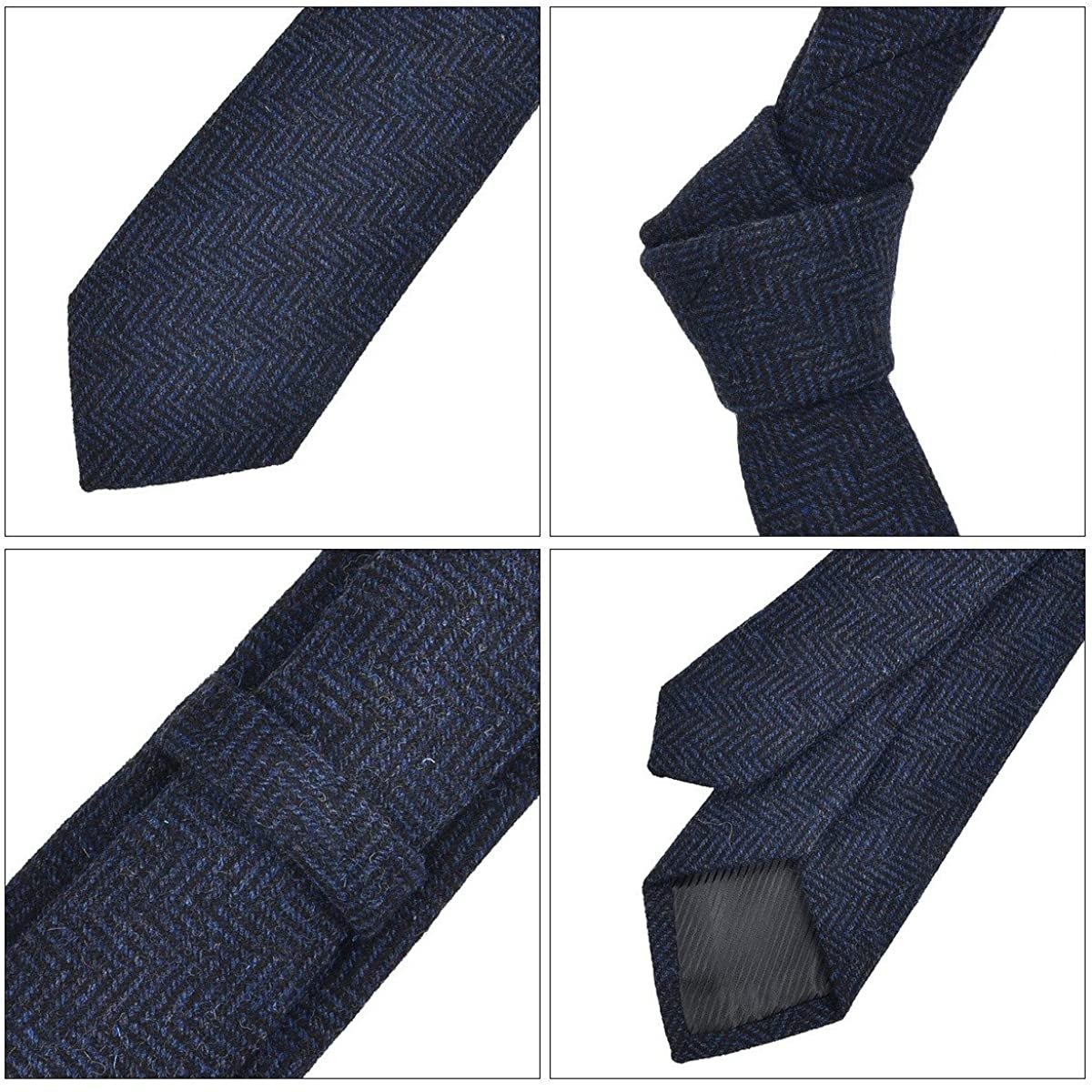 Silk Wool Ties Men Plaid Business Wool Necketie Wholesale High Quality Mens Classic Fashion Handmade Retro Wool Neck Tie