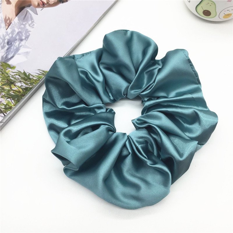women 18cm oversized designer luxury xxl pastel maxi giant extra over big size colorful satin large scrunchies for thick hair