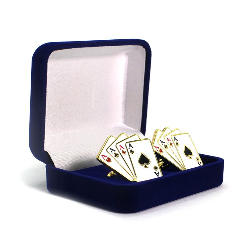 Wholesale Manufacturer Custom Metal Letter Tie Clip Cufflinks And Pins Ties Cufflinks For Men In Boxes
