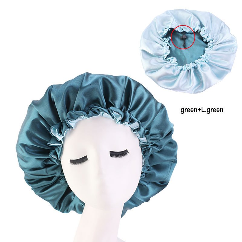 Wholesale Double Layer satin bonnet women silk Sleeping Satin Hair Cap Bonnets Hats bonnet and durag set Sleep Cap Hair Wrap