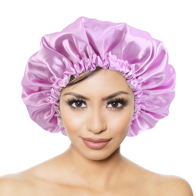 Wholesale Double Layer satin bonnet women silk Sleeping Satin Hair Cap Bonnets Hats bonnet and durag set Sleep Cap Hair Wrap