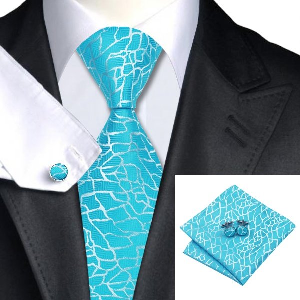 New special design marble pattern design jacquard silk tie ties for men