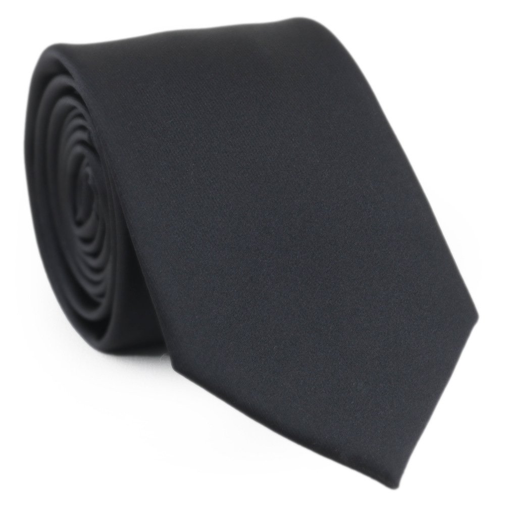 Wholesale Men Suits Accessory Business Casual Tie Solid Color Male Satin Plain Polyester Fabric 7cm Necktie