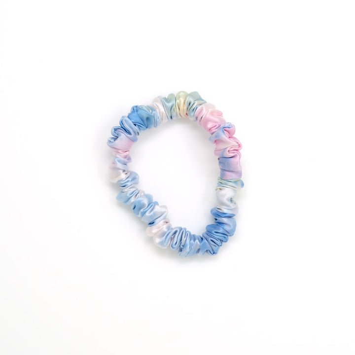 High quality Custom elastic hair band Tie-dye process 100% Mulberry Silk Scrunchies set