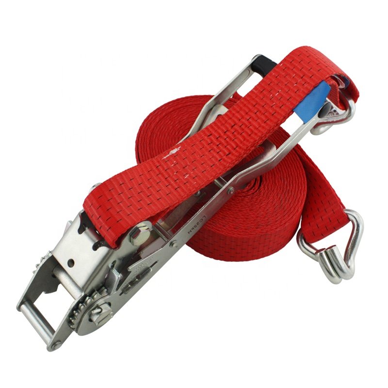 2 inch 5000 kgs Ergo Ratchet Tie Down Strap With Ergo Ratchet End With Double J Hook