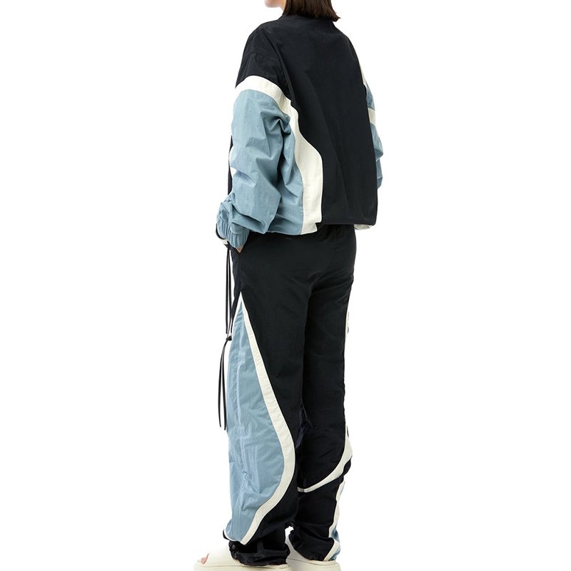 Best Quality Windbreaker Sets Plain Solid 100% Nylon Zip Up Scrunchy Bottom Loose Fit Sports Nylon Tracksuits Mesh lining