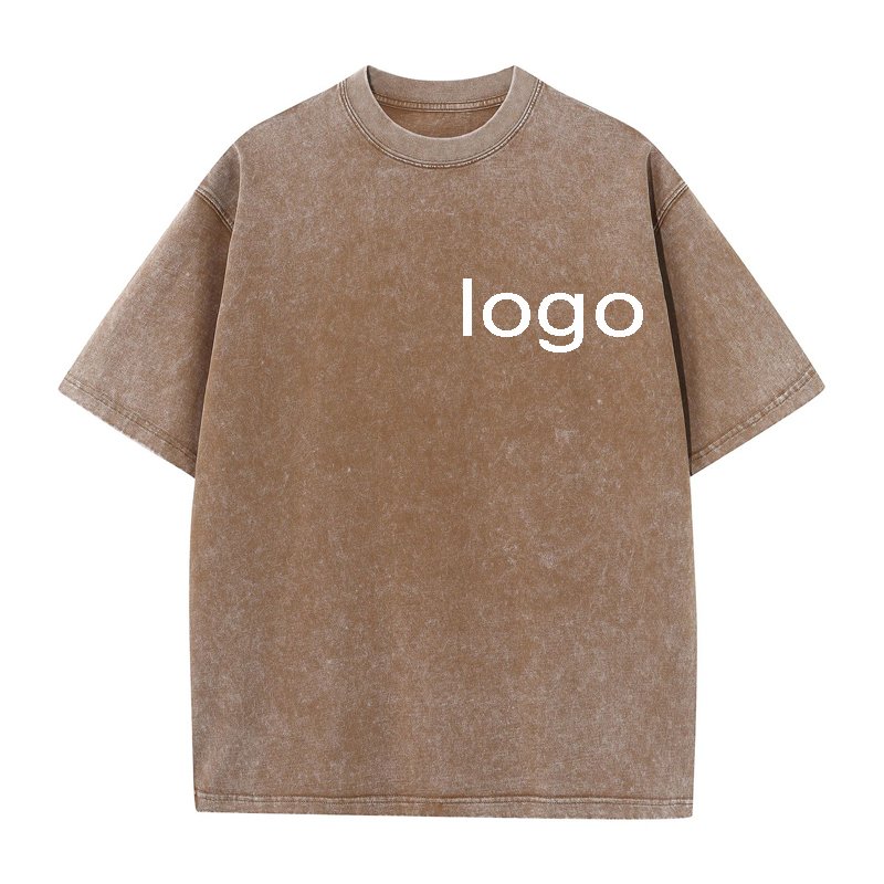 Custom Distressed Patch Embroidery Cut Vintage tie-dye acid Graphic Screen Printing Cropped Oversized Men'S T-Shirts