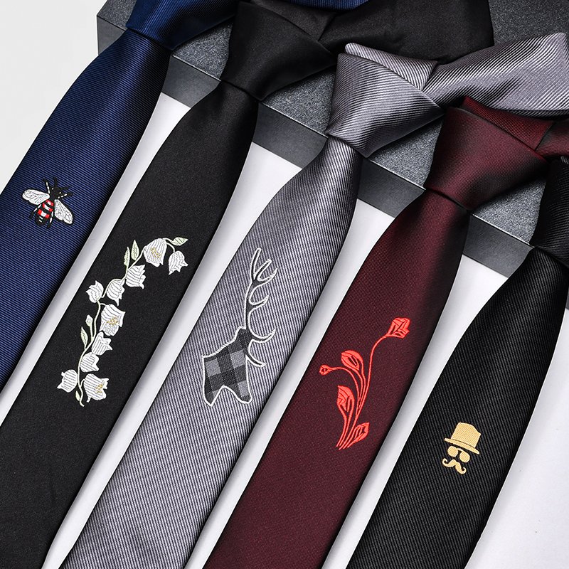 Private Label Fashion Plaid Ties Men Custom Logo Slim Necktie