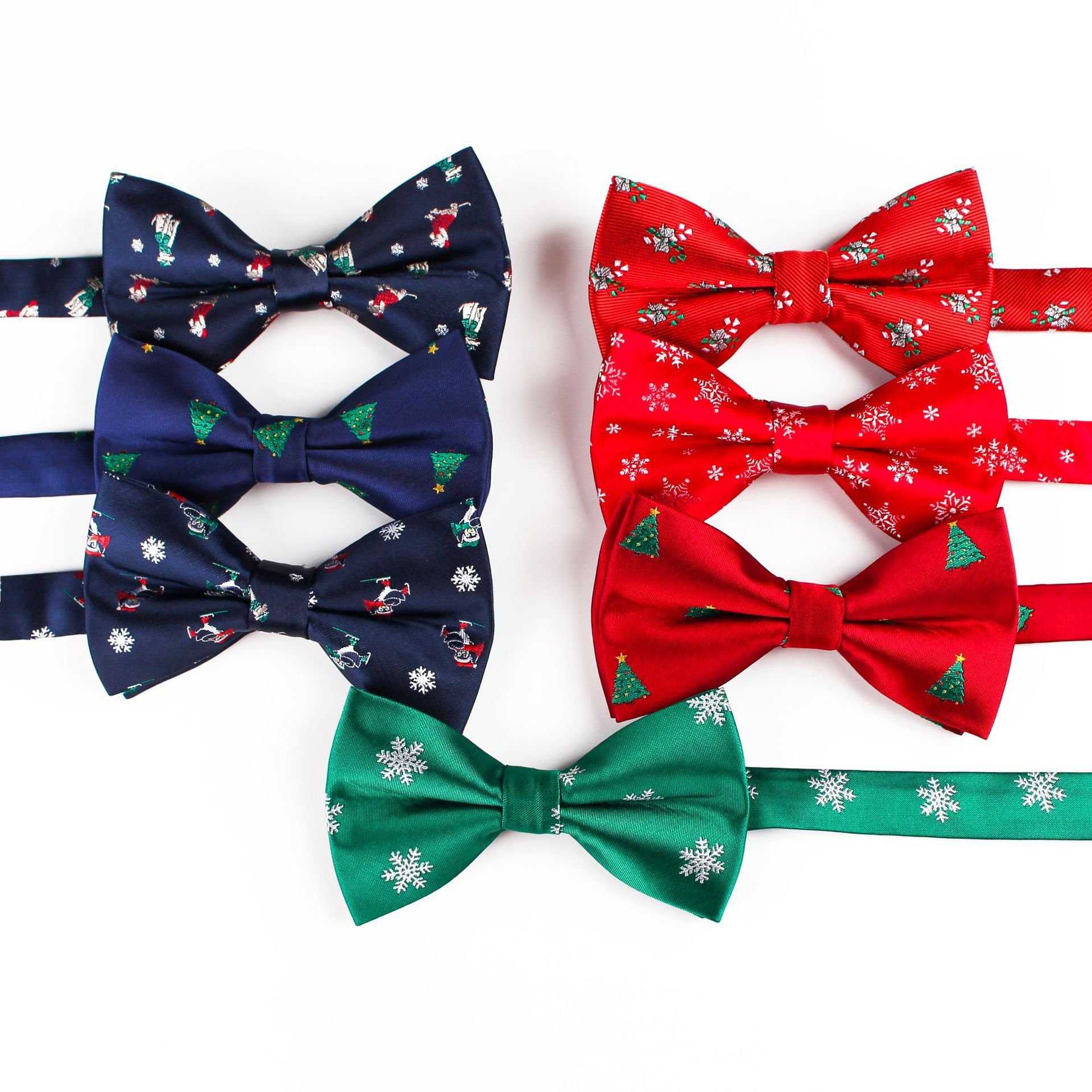 Wholesale High Quality Christmas Xmas Polyester Bow ties For Men