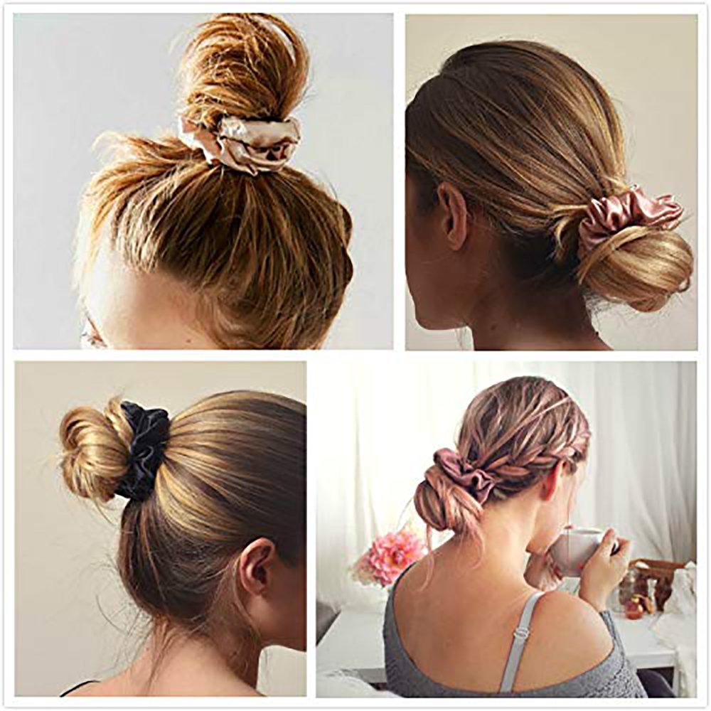 Fashion accessories for women Bulk elastic headband Custom solid satin headband Wholesale silk scrunchie for girls