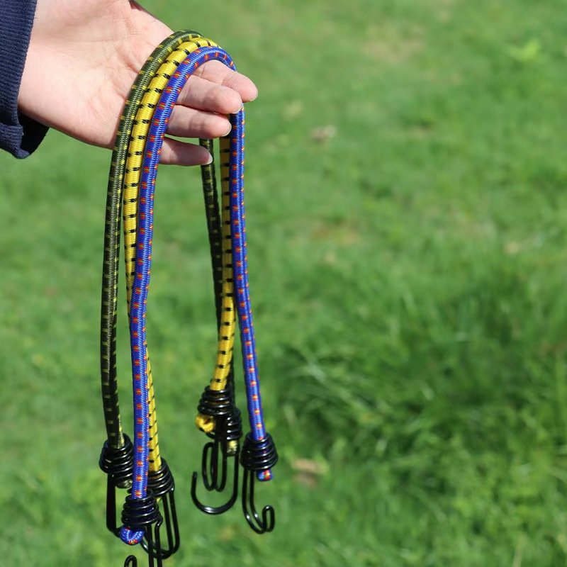 Bungee Cord with 2 Hooks Marine Grade Shock Cord Heavy Duty Elastic Cord Bungee Cords Strap Bungees for Tie Downs Camping & Cars